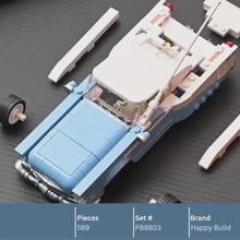 Happy Build PB8803 Silver Wing Cyclone Building Toy Set | 589 PCS | Buildable Sports Car with Display Container