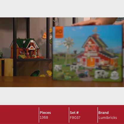 Lumibricks F9037 The Cow Barn Building Toy Set | 1368 PCS