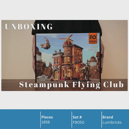 Lumibricks F9050 Steampunk Flying Club Building Toy Set | 1858 PCS