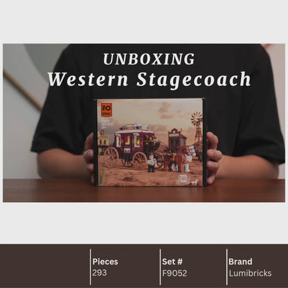 Lumibricks F9052 Western Stagecoach Building Toy Set | 293 PCS