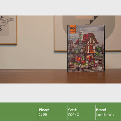 Lumibricks F9040 Forge House Building Toy Set | 1595 PCS