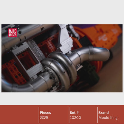 Mould King 10200  Inline-6 Truck Engine & Transmission Building Toy Set | 3236 PCS