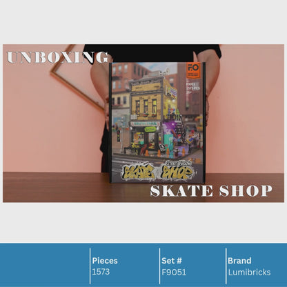 Lumibricks F9051 Skateboard Shop Building Toy Set | 1573 PCS