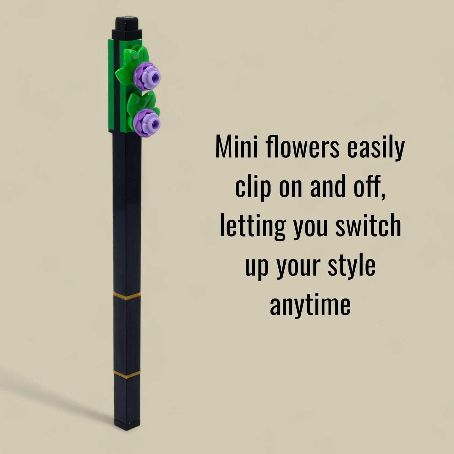 LEGO 53701 Stationery Pen Pal Gel Pen & Building Toy Botanical, Lavender