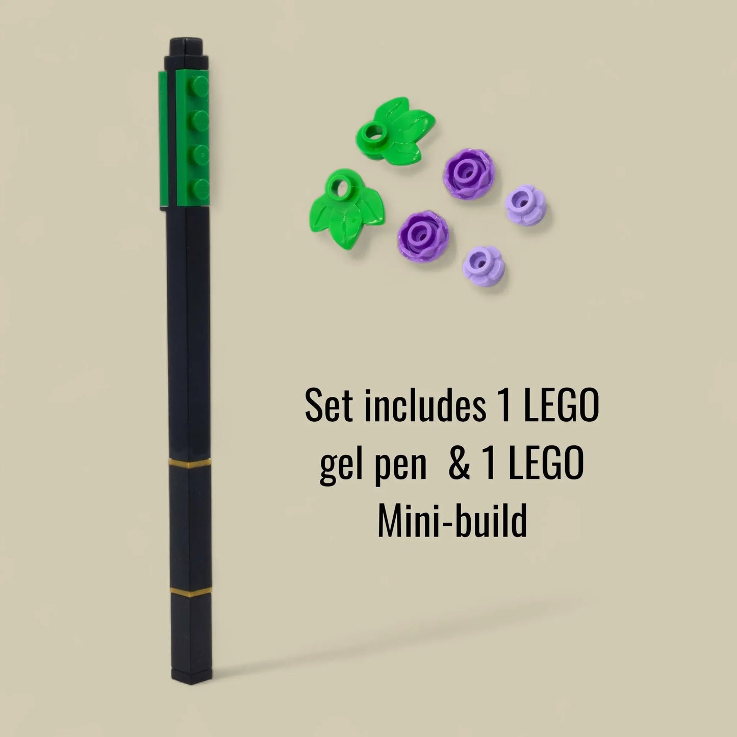 LEGO 53701 Stationery Pen Pal Gel Pen & Building Toy Botanical, Lavender