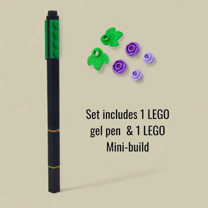 LEGO 53701 Stationery Pen Pal Gel Pen & Building Toy Botanical, Lavender